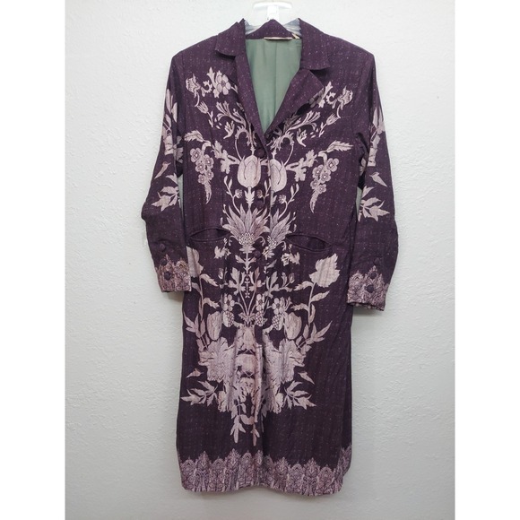 Soft Surroundings Sweaters - Soft Surroundings Maxi Cardigan Womens Medium Purple Floral Duster Blazer